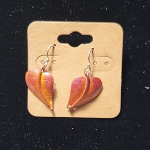 Elegant Copper Leaf Earrings